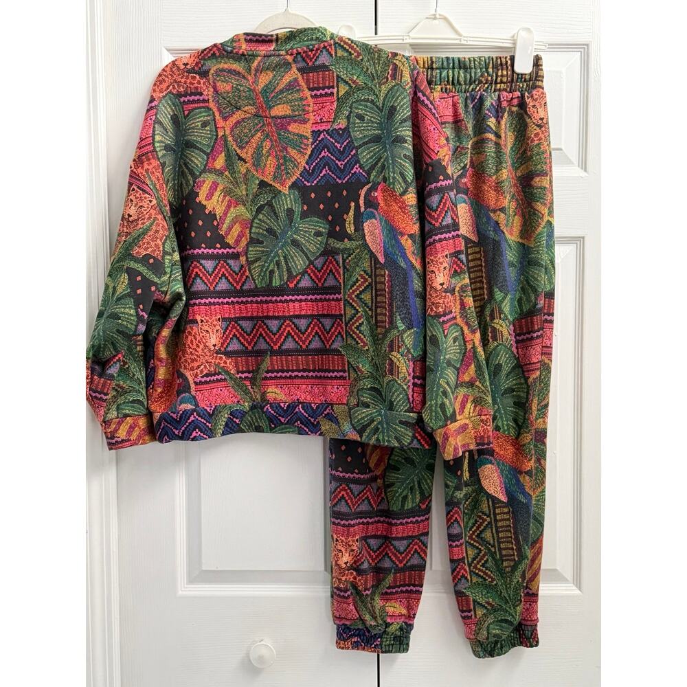 Farm Rio Toucan Themed Sweatshirt and Sweatpants Set Size Small Sweatsuit - Picture 5 of 6
